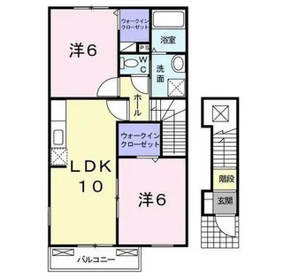 フローラ・M Ⅱ【2階】の間取り