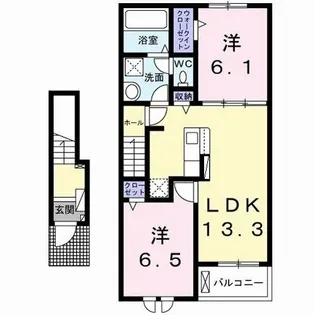 ボヌール金木犀 Ⅱ【2階】の間取り