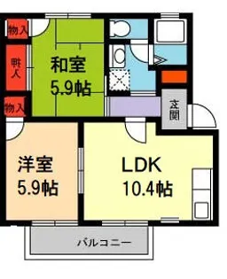 ツインドリームハイツ【A202号室】の間取り