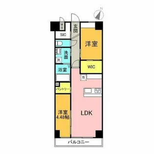 アーチレジデンス川名駅前【8階】の間取り