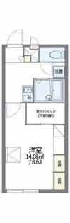 レオパレスメイプルリッチ【1階】の間取り