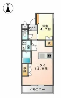 ハルコート箕面【3階】の間取り