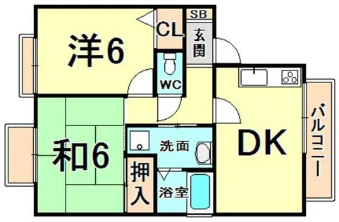 VING TAINE津門II【1階】の間取り