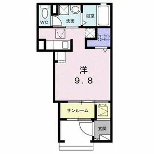 フリーデンハイム小浜【1階】の間取り