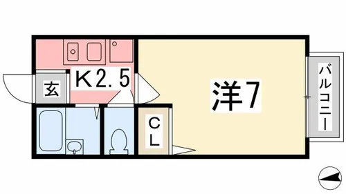 クリエイト天満A【101号室】の間取り