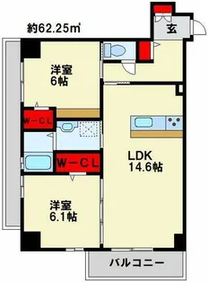 TGボナール浅川台 B棟【8階】の間取り
