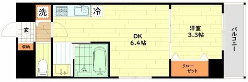 エスタート塚本(旧ディームス塚本)【4階】の間取り