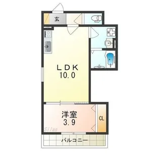 F+style浜寺石津町西1号館【3階】の間取り