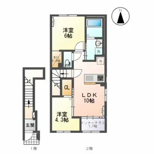 森本2丁目新築アパートⅢ【2階】の間取り