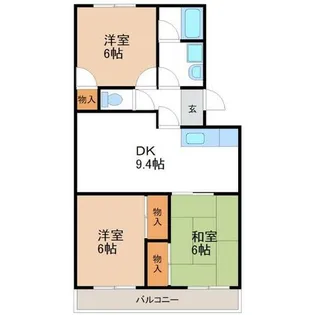 グランドハイツ谷田【405号室】の間取り
