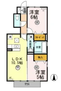 フローラメゾンⅡ【1階】の間取り