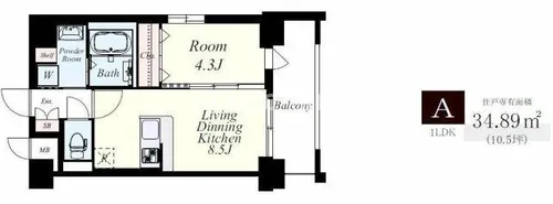 福岡県福岡市博多区博多駅前4丁目【マンション】の間取り