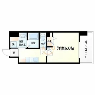 ワールドアイ大阪城EASTⅡ【803号室】の間取り