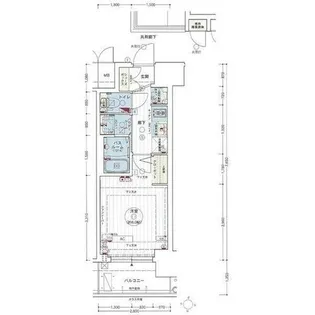 エステムコート名古屋新栄Ⅱアリーナ【4階】の間取り
