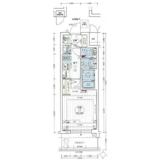 エステムコート名古屋新栄Ⅱアリーナ【1304号室】の間取り
