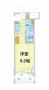 レジュールアッシュ心斎橋LUXE【6階】の間取り