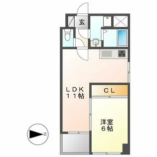 アーク上前津ビル【707号室】の間取り