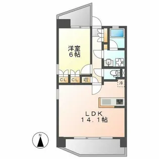 上前津ライズ【6階】の間取り