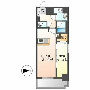パークゲート栄白川【507号室】の間取り