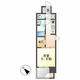 エステムコート名古屋鶴舞シエル【506号室】の間取り