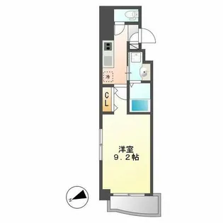 RAFFLE CHIHAYA【9階】の間取り