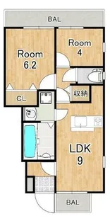 Plaisir堅田A棟【1階】の間取り