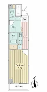 CITY SPIRE上本町【7階】の間取り