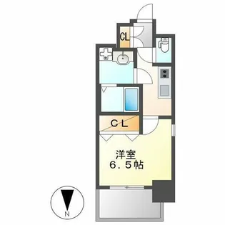 エステムコート名古屋黒川シャルマン【809号室】の間取り
