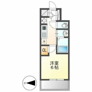 エステムコート名古屋新栄アクシス【9階】の間取り