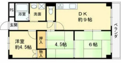 ウエストヒル【4階】の間取り