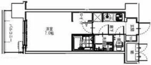 S-RESIDENCE大阪同心【13階】の間取り