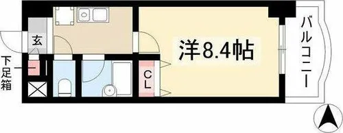 現代ハウス新栄【7階】の間取り
