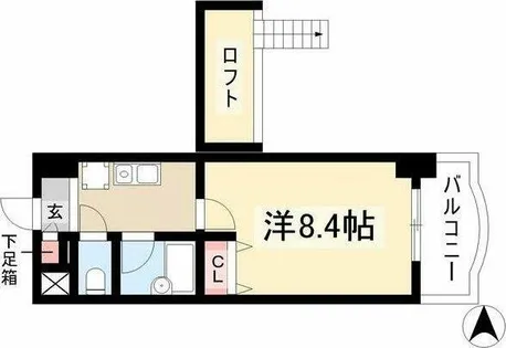 現代ハウス新栄【11階】の間取り