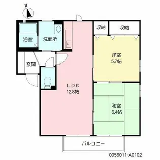 サンバス南原 A棟【1階】の間取り