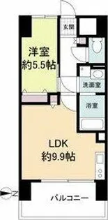 1LDKの間取り画像