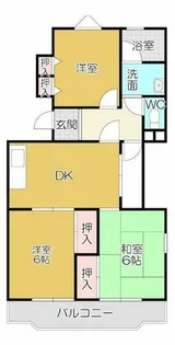 ベルハイムOKADA【D-2号室】の間取り