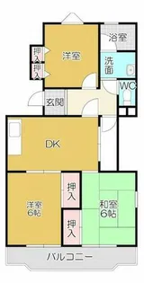 ベルハイムOKADA【D-2号室】の間取り