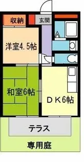 マリンコート川西【1階】の間取り