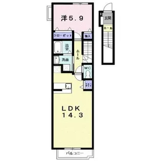 ラシュール メゾン【2階】の間取り