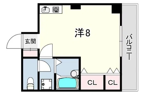 グランツ御影【5階】の間取り