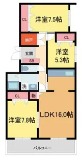 RUNOAS Koushien【1階】の間取り