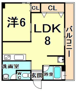 グランドハイツ浜甲子園【2階】の間取り