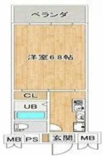 岩伸ヴィルブーケ湯里【603号室】の間取り