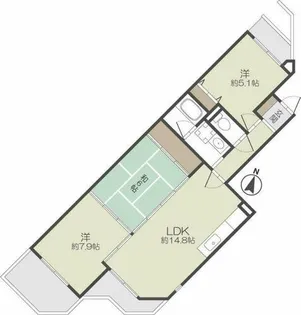 エスポワール中内【3階】の間取り