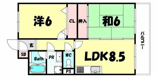 レジデンス松栄【306号室】の間取り