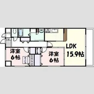 パルタマレ神宮【9階】の間取り