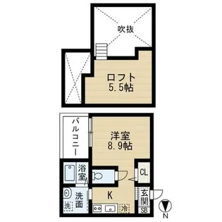 Adonis【202号室】の間取り
