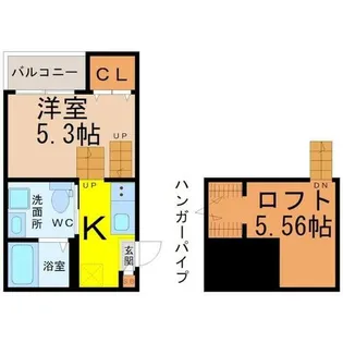ATLAUS道徳(アトラス道徳)【1階】の間取り