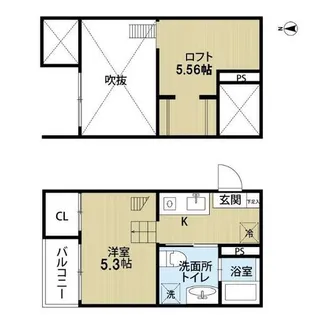 ATLAUS道徳(アトラス道徳)【1階】の間取り