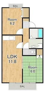 セジュール東南荘【2階】の間取り